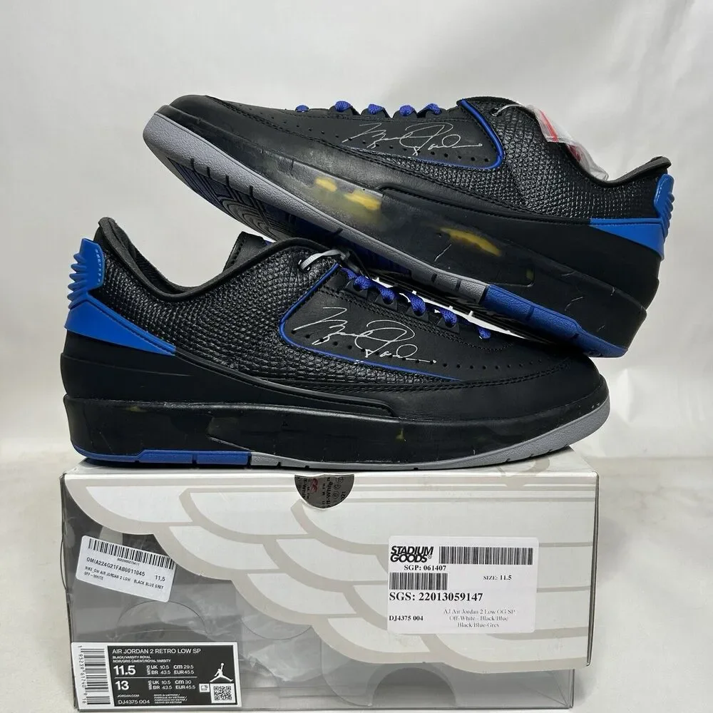 Off-White x Air Jordan 2 Retro SP Low “Black Varsity Royal